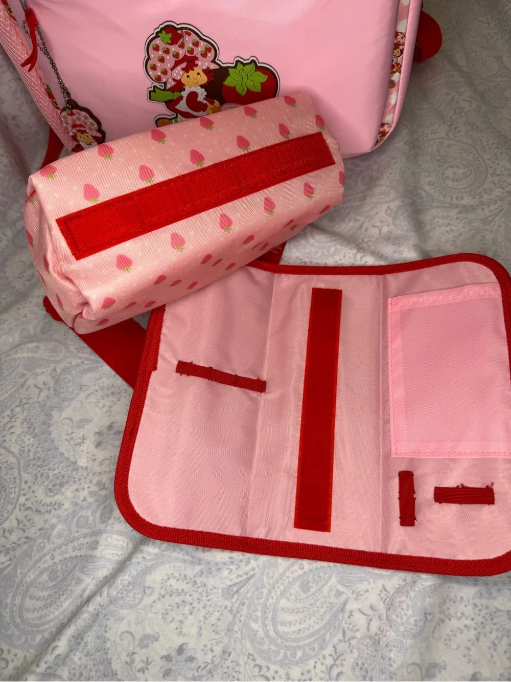 Strawberry Shortcake Backpack, Lunch bag, bento box, supply case, 30 oz bottle